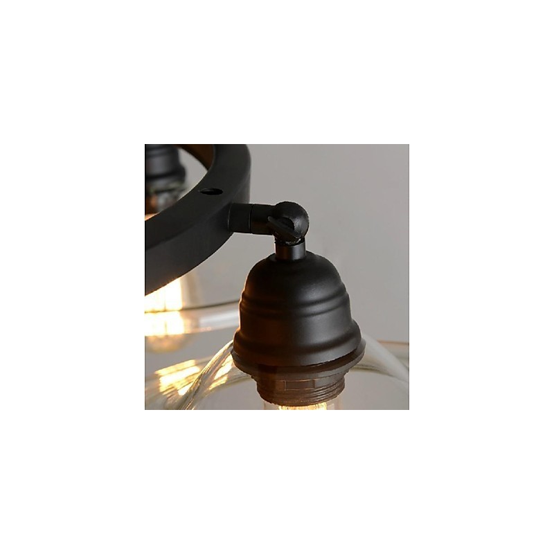 Lampada a sospensione mini retrò country in metallo dipinto, lanterna classica