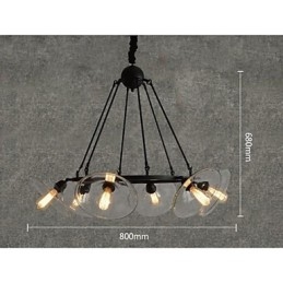 Lampada a sospensione mini retrò country in metallo dipinto, lanterna classica