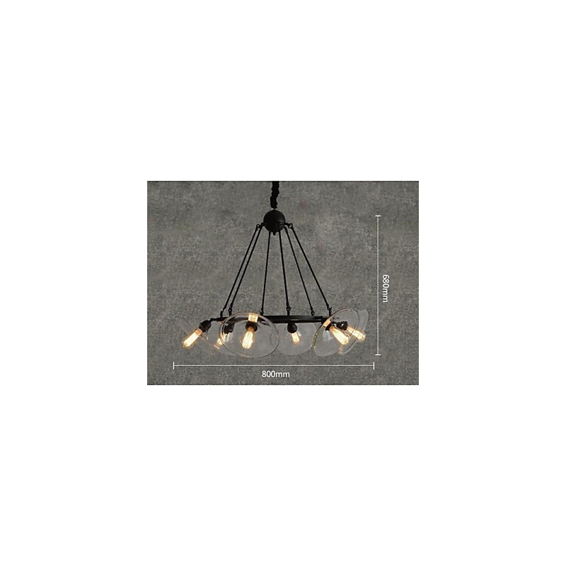 Lampada a sospensione mini retrò country in metallo dipinto, lanterna classica