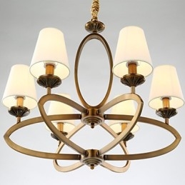 Lampadario mini vintage rustico/lodge in metallo elettroplaccato