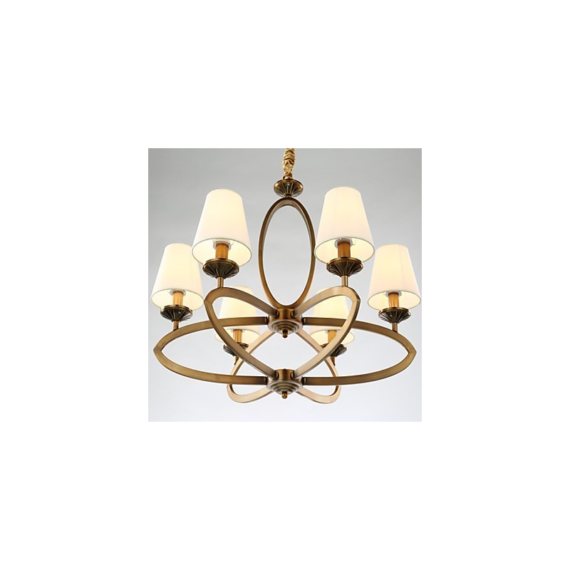 Lampadario mini vintage rustico/lodge in metallo elettroplaccato