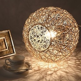 Lampada a sospensione artistica Cany a goccia in legno e metallo, 3 luci E26/E27