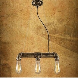 Lampada a sospensione retrò industriale in metallo tubo acqua
