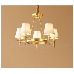 Lampadario rotondo in ottone puro classico tradizionale