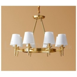 Lampadario rotondo in ottone puro classico tradizionale