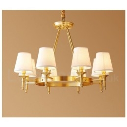 Lampadario rotondo in ottone puro classico tradizionale