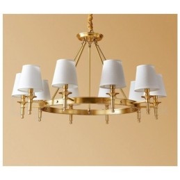 Lampadario rotondo in ottone puro classico tradizionale