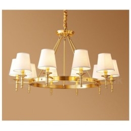 Lampadario rotondo in ottone puro classico tradizionale