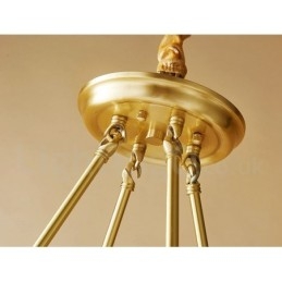Lampadario rotondo in ottone puro classico tradizionale