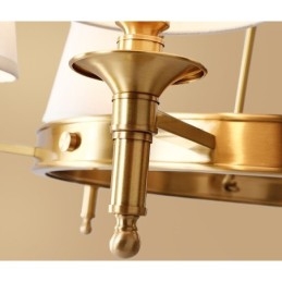 Lampadario rotondo in ottone puro classico tradizionale