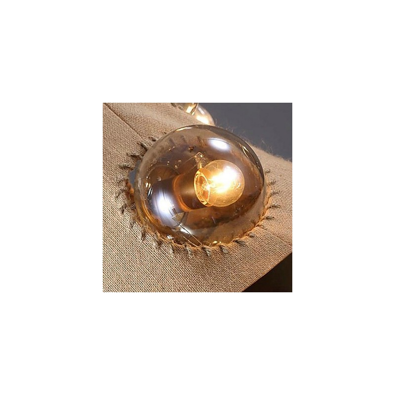 Lampadario a sospensione in metallo dorato stile country vintage 3 luci E12/E14