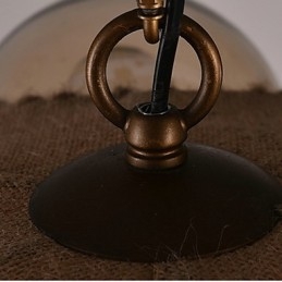 Lampadario a sospensione in metallo dorato stile country vintage 3 luci E12/E14