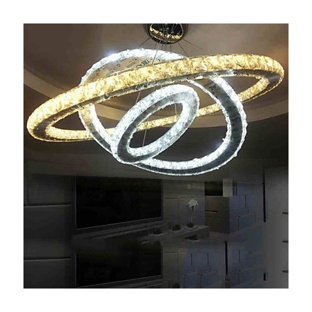Lampadari a sospensione in cristallo, lampadari, apparecchi di illuminazione con bianco caldo e freddo D406080cm