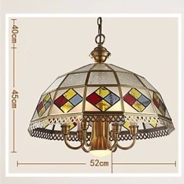 Lampada a sospensione mini in cristallo stile tradizionale/classico finitura ottone