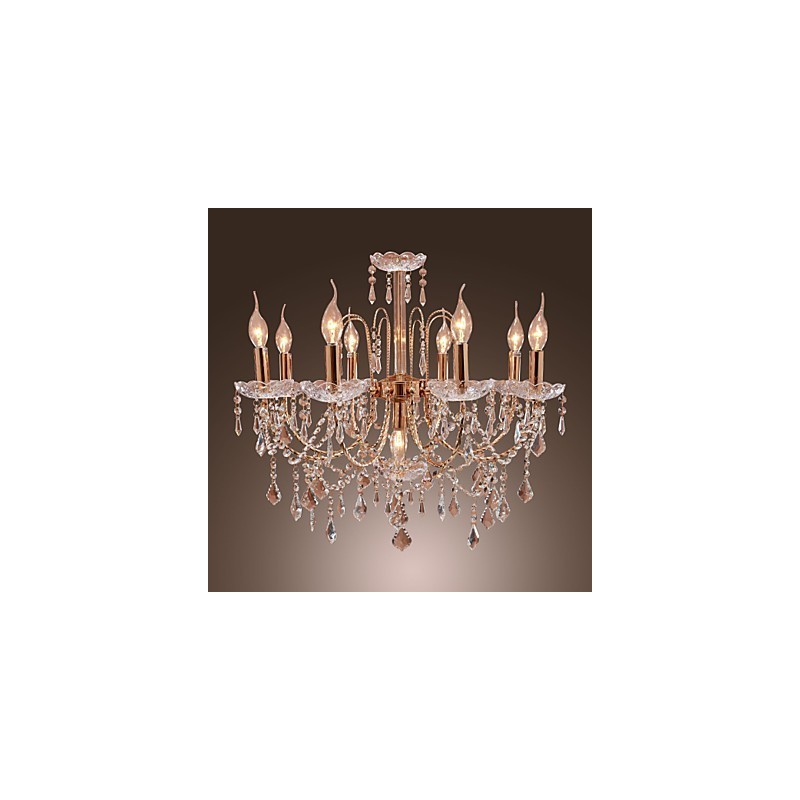 Lampadario in cristallo stile candela a 9 luci