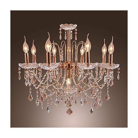 Lampadario in cristallo stile candela a 9 luci