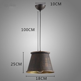 Lampada a sospensione retrò in metallo, regolabile, 1 lampadina E26/E27, 25 cm