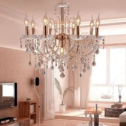 Lampadario in cristallo stile candela a 9 luci