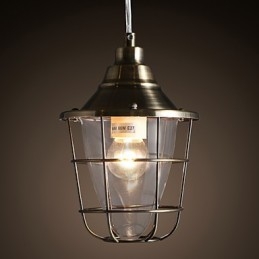 Lampada a sospensione mini retrò in metallo galvanizzato