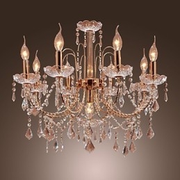 Lampadario in cristallo stile candela a 9 luci