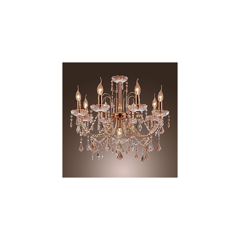 Lampadario in cristallo stile candela a 9 luci