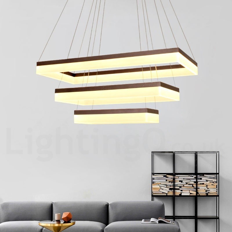 Lampada a sospensione LED Wi‑Fi intelligente dimmerabile a 3 livelli in acrilico