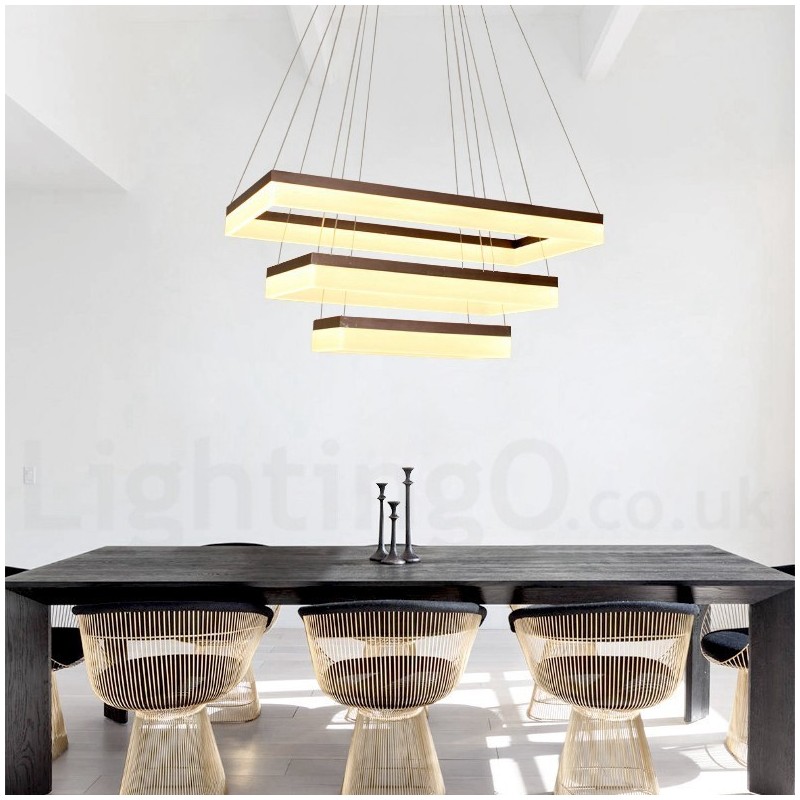 Lampada a sospensione LED Wi‑Fi intelligente dimmerabile a 3 livelli in acrilico