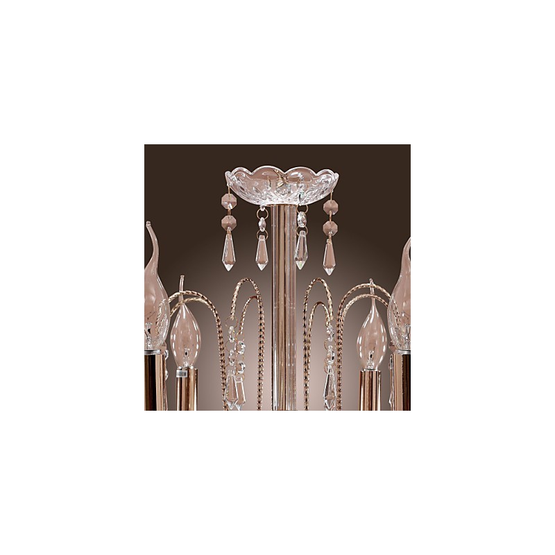 Lampadario in cristallo stile candela a 9 luci