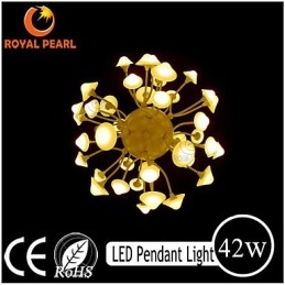 Lampada a sospensione moderna LED luce calda bianca, 3 lampadine, acrilico, 45 cm