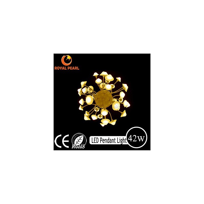 Lampada a sospensione moderna LED luce calda bianca, 3 lampadine, acrilico, 45 cm