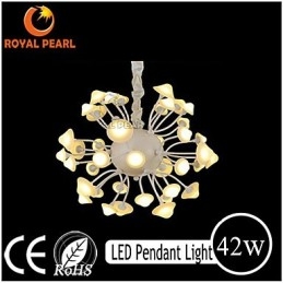 Lampada a sospensione moderna LED luce calda bianca, 3 lampadine, acrilico, 45 cm