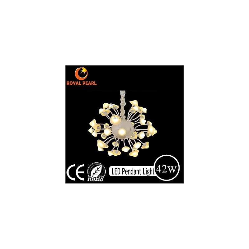 Lampada a sospensione moderna LED luce calda bianca, 3 lampadine, acrilico, 45 cm