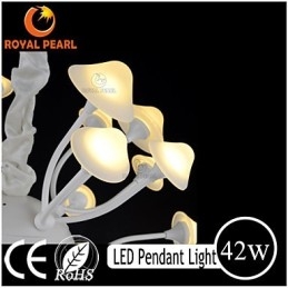 Lampada a sospensione moderna LED luce calda bianca, 3 lampadine, acrilico, 45 cm