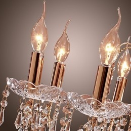Lampadario in cristallo stile candela a 9 luci