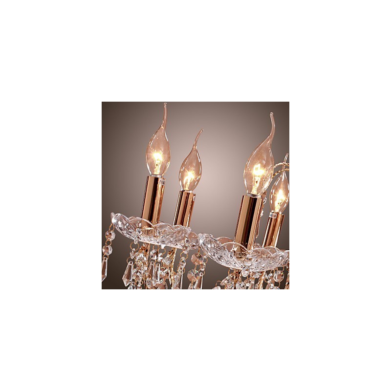 Lampadario in cristallo stile candela a 9 luci