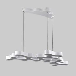 Lampada a sospensione LED moderna in acrilico 100W 3 lampadine 120 cm