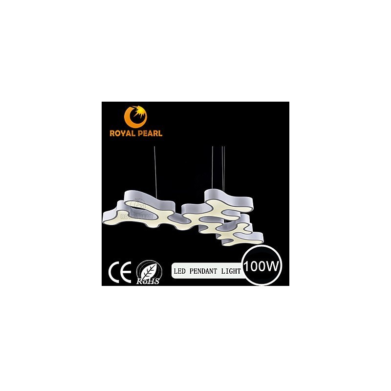 Lampada a sospensione LED moderna in acrilico 100W 3 lampadine 120 cm