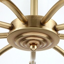 Lampadario a sospensione in cristallo mini stile tradizionale/classico finitura ottone