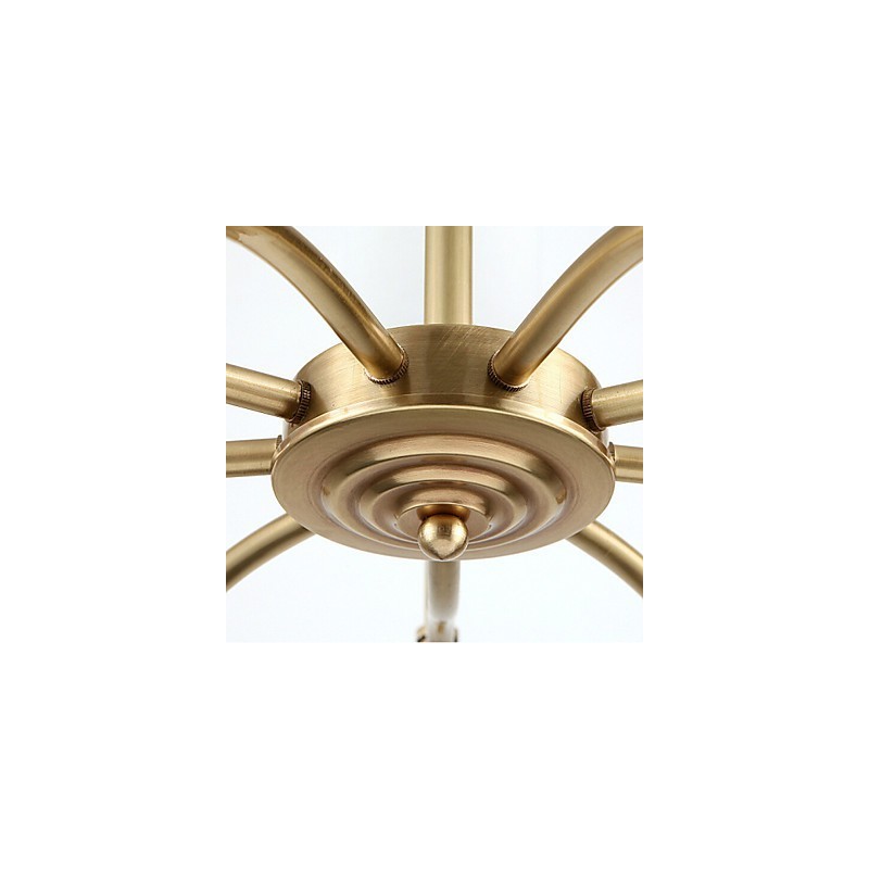 Lampadario a sospensione in cristallo mini stile tradizionale/classico finitura ottone