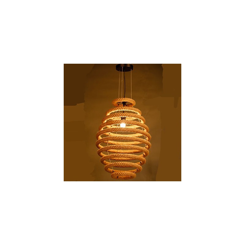 Lampadario a sospensione a nido d'ape in canapa americana