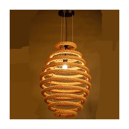 Lampadario a sospensione a nido d'ape in canapa americana