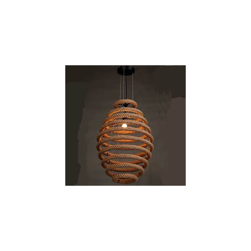 Lampadario a sospensione a nido d'ape in canapa americana