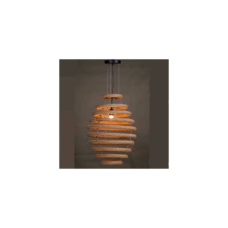Lampadario a sospensione a nido d'ape in canapa americana