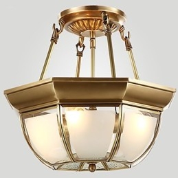 Lampada a sospensione mini classica tradizionale in metallo finitura ottone