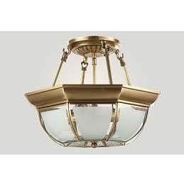 Lampada a sospensione mini classica tradizionale in metallo finitura ottone