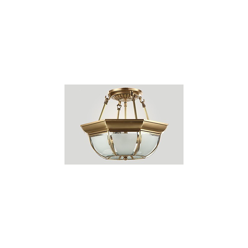Lampada a sospensione mini classica tradizionale in metallo finitura ottone