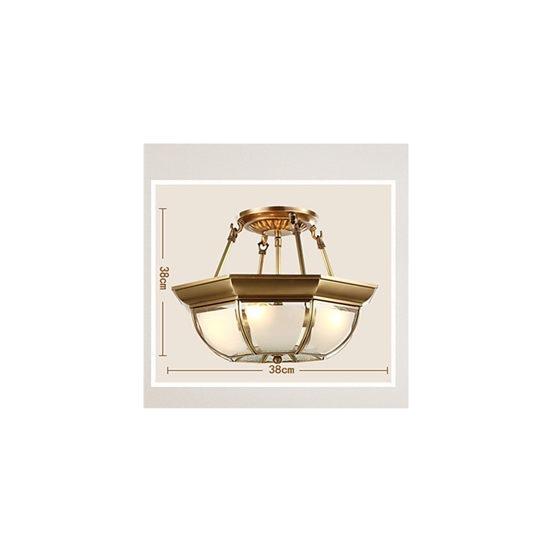 Lampada a sospensione mini classica tradizionale in metallo finitura ottone
