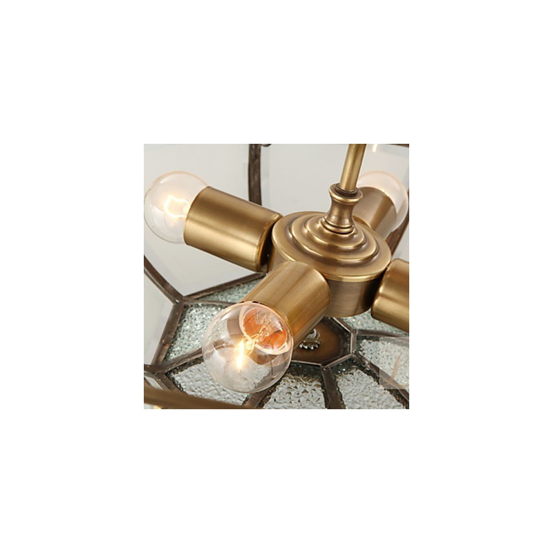 Lampada a sospensione mini classica tradizionale in metallo finitura ottone