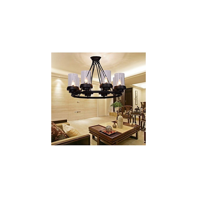 Lampada a sospensione Mini Style vintage rustica in metallo, 3 luci E12/E14