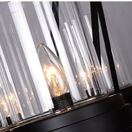 Lampada a sospensione Mini Style vintage rustica in metallo, 3 luci E12/E14